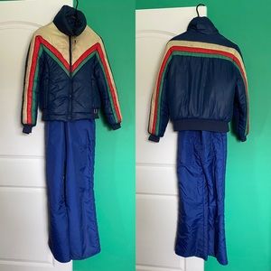 Vintage 1970’s Ski Suit (Jacket and Bib Pants)